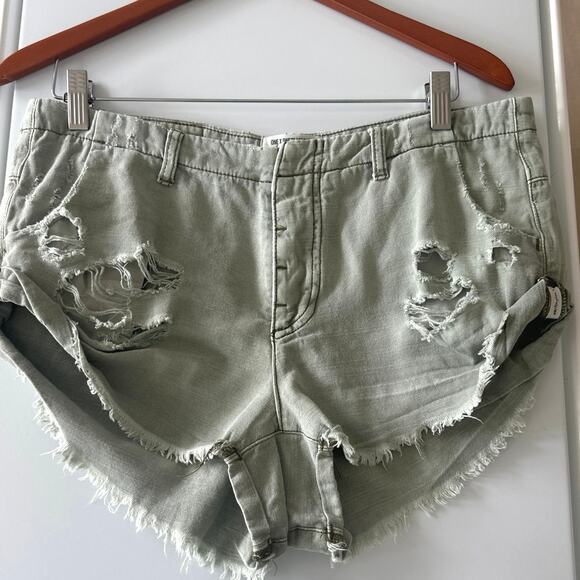 One teaspoon green shorts excellent condition size 29 - Picture 1 of 11